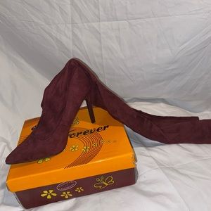 Red Heel boots from Charlotte Russe